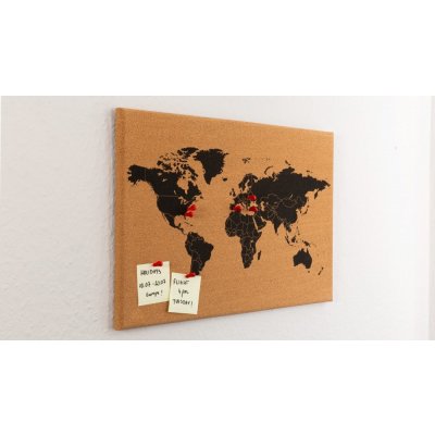Allboards TK64_MAP Korková tabule MAPA SVĚTA – Zboží Živě