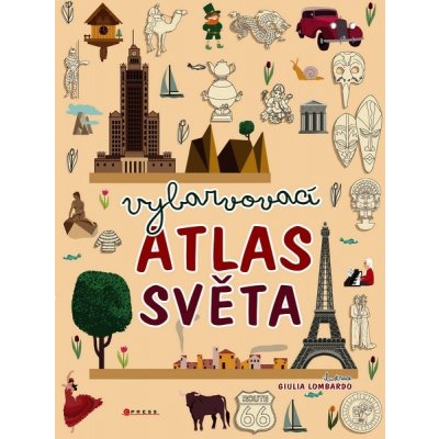 Vybarvovací atlas světa - Lombardo Guilia – Zboží Mobilmania
