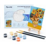 Figured ART 3D RELIÉFNÍ MALBA SLUNEČNICE VAN GOGH sběratelská sada s dřevěným stojánkem – Hledejceny.cz