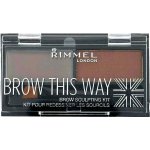 Makeup Revolution London Brow Sculpt Kit set a paletka na obočí Dark Brown 2,2 g – Zboží Dáma
