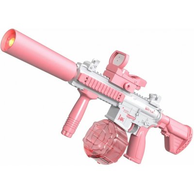 BATTLE Elektrická vodní pistole - M416, 2 zásobníky, růžová – Zbozi.Blesk.cz