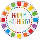balónek Happy Birthday barevný – Zboží Dáma