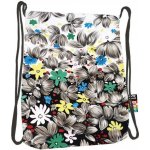 St Right na šňůrky na přední straně kapsička na zip Flowers black – Hledejceny.cz