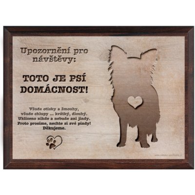 Sport hobby Vtipná cedulka Čivava/MDF6011 20 x 15 cm a stojánek – Sleviste.cz