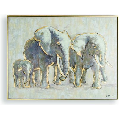 Graham & Brown Elephant Family obraz béžová/šedá