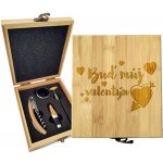 Sablio Dárková sada na víno Buď můj Valentýn: 147×168×49 mm – Hledejceny.cz