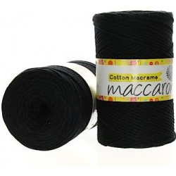 Maccaroni Cotton Macrame černá 01-106