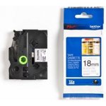 Brother TZE-243, modrý tisk/bílý podklad, laminovaná, 8m, 18mm – Sleviste.cz