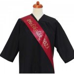 Šerpa pro předškoláky vínová - saténová – Sleviste.cz