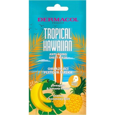 Dermacol Tropical Hawaiian textilní maska s extraktem z ananasu a banánového květu 15 ml