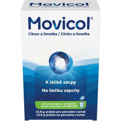 Movicol k léčbě zácpy Citron + limetka sáčky 10x 13,8 g – Hledejceny.cz