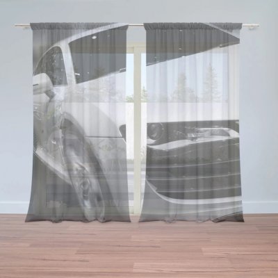 Sablio Záclony Bílý sporťák: 2ks 150x250cm – Hledejceny.cz