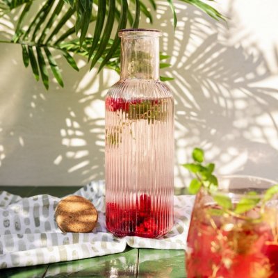 Karafa NATIA růžová s korkem 890982 1L – Hledejceny.cz