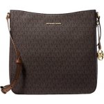 Michael Kors dámská kabelka crossbody Jet Set Travel Large Logo Messenger hnědá logová – Zboží Mobilmania