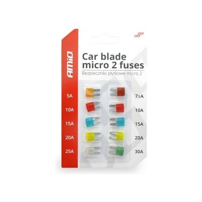 AMIO autopojistky MICRO 2 blistr 10ks – Zboží Mobilmania