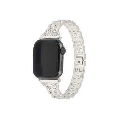 WG řemínek line, kovový, na Apple Watch 38/40/41mm + adapter stříbrný 10641 – Zboží Mobilmania