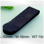 spona na peníze Ocelová - s motivem pavučiny (tmavá verze) – Zboží Dáma