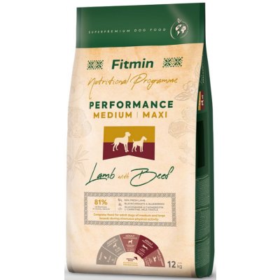 Fitmin Dog Lamb with Beef Medium/Maxi Performance 12kg+DOPRAVA ZDARMA+1x masíčka Perrito! (AKČNÍ BONUS 100KČ + SLEVA PO REGISTRACI / PŘIHLÁŠENÍ ;))