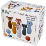 Adam Toys Dřevěné kuželky Lesní zvířátka – Sleviste.cz