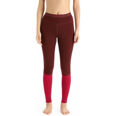Icebreaker Wmns ZoneKnit 260 Leggings Esresso/Cherry/Cb – Zboží Dáma