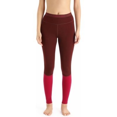 Icebreaker Wmns ZoneKnit 260 Leggings Esresso/Cherry/Cb – Zboží Mobilmania