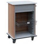 DEXTER 25 TRANSPARENT vozík boxový, roletový, 1180x780x620 mm, korpus dub bardolino, horní a spodní deska bílá – Hledejceny.cz