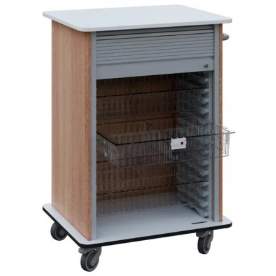 DEXTER 25 TRANSPARENT vozík boxový, roletový, 1180x780x620 mm, korpus dub bardolino, horní a spodní deska bílá – Hledejceny.cz