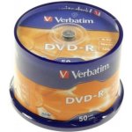 Verbatim DVD-R 4,7GB 16x, Advanced AZO, cakebox, 50ks (43548) – Zboží Mobilmania