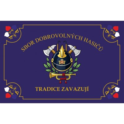 Hasičská vlajka tradiční - modrá - 80x120cm Easyflag - tunel, karabina – Hledejceny.cz