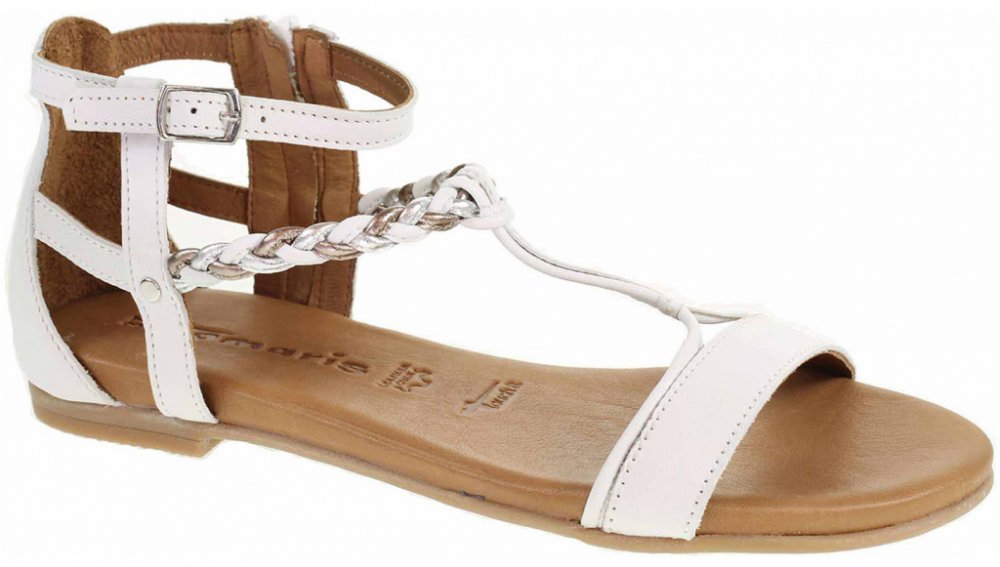 Tamaris římské sandály White Comb 1-28043-22 | Srovnanicen.cz