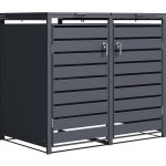 STILISTA Skříň na 2 popelnice 132 x 80 x 116 cm antracit – Hledejceny.cz