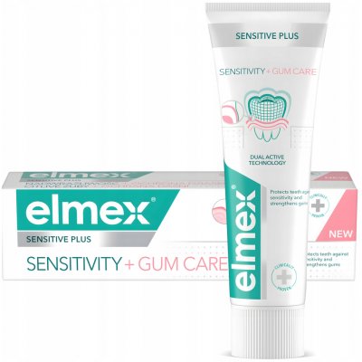 Elmex Sensitive Plus pasta na citlivé zuby a ochranu dásní 75 ml – Hledejceny.cz