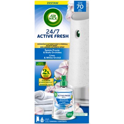 Air wick Active Fresh automatický difuzér a náplň na vodní bázi Kvetoucí frézie a eukalyptus 228 ml – Zboží Dáma