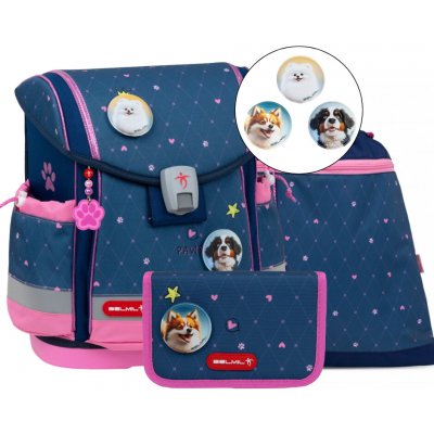 Belmil Classy Plus Hearts – ergonomický 3dílný set pro prvňačky – Zboží Mobilmania