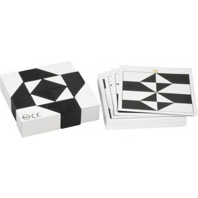 Detoa Hlavolam Tangram černobílý – Zboží Dáma