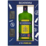 Becherovka 38% 0,7 l (dárkové balení 2 sklenice) – Zboží Dáma