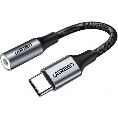 Ugreen 30632 Type-C (USB-C) to 3.5mm Jack (F) Audio Adapter, 0,1m, stříbrný – Zboží Živě