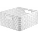 Úložný box COUNTRY čtvercový 14L - bílá ROTHO – Zboží Dáma