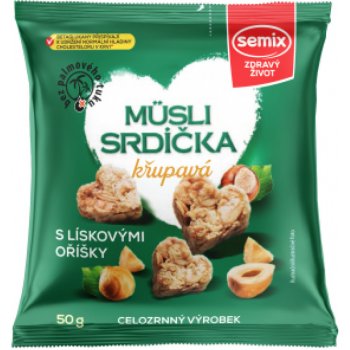 Semix Müsli srdíčka křupavá s lískovými oříšky 50 g