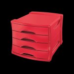 Esselte Europost Vivida plastový box 4 zásuvky černý / modrý – Zbozi.Blesk.cz