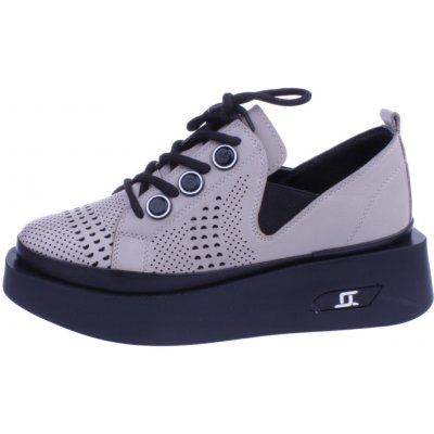 Effe Tre Shoes Boty EFFE TRE 131 béžové dámské kožené poloborky – Hledejceny.cz
