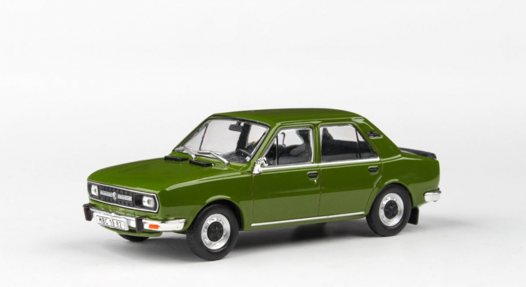 Abrex Model Škoda 120L 1982 užovka Zelená Olivová 1:43