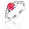 Prsteny JVD Stříbrný prsten s červeným opálem SVLR0405XH2O4