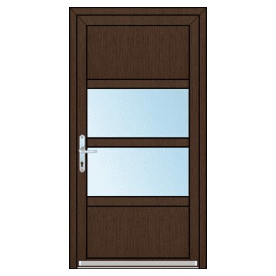 OknaDvereNaMiru.cz Vchodové dveře SLOUPKOVÉ Zora 6 zlatý dub 90 x 205 cm – Zboží Mobilmania