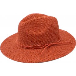 Hologramme Paris Dámský letní fedora klobouk Martha cihlově červený