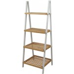 DOCHTMANN Regál policový 4 patra tvar A 40 x 30 x 109 cm bílý bambus – Zboží Dáma