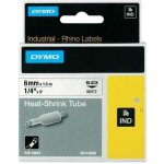DYMO plochá smršťovací bužírka RHINO D1 6 mm x 1,5 m, černá na bílé, S0718260 – Zboží Živě