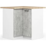Ak furniture Kuchyňská rohová skříňka Olivie S 90 cm bílá/beton/dub sonoma – Zboží Mobilmania