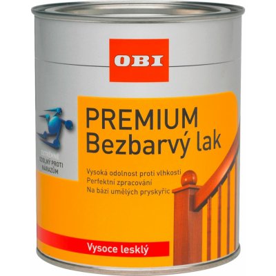 OBI Premium Bezbarvý lak 0,75 l vysoce lesklý – Zboží Mobilmania