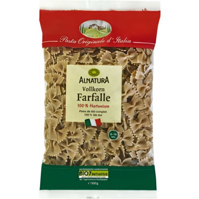 Alnatura BIO Farfalle/mašličky semolinové těstoviny celozrnné 0,5 kg